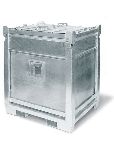 Station-service diesel mobile DENIOS MDT 445 en acier, pompe 24 V, 445 litres, couchée, 117-970