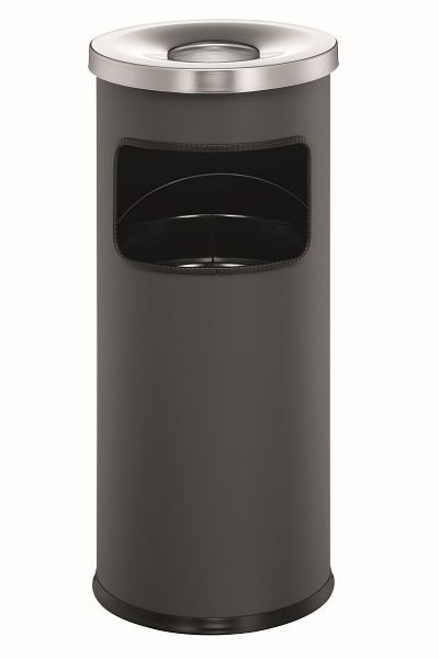 Corbeille à papier DURABLE sécurisée avec cendrier rond, anthracite, 333258