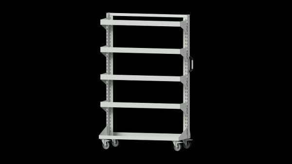 Chariot de base pour établis ANKE, modèle 653, 1250 x 450 x 1950 mm (AM 1211), RAL 7035, 962.183