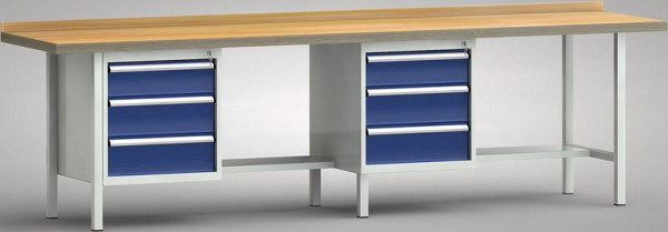 Etabli professionnel KLW - 3000 x 700 x 840 mm L x P x H, WS368N-3000M40-E1631