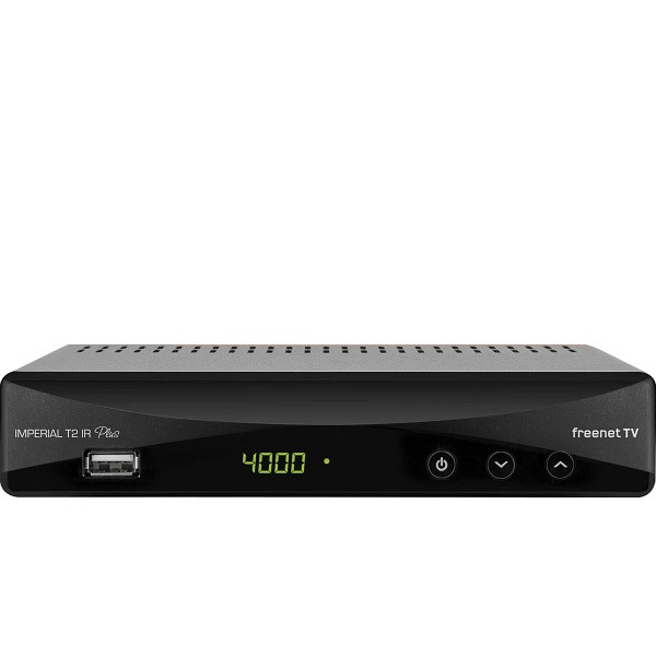 Récepteur DigitalBox T2 IR Plus DVB-T2 HD avec fonction Freenet TV et PVR de 12 mois, 77-560-00-12