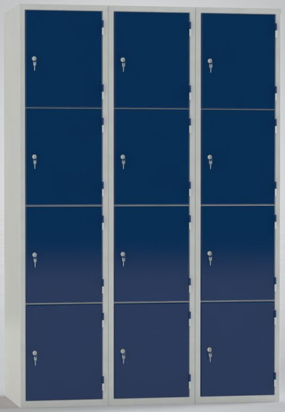 Coffre-fort KLW - 1850 x 1200 x 500 mm H x L x P, avec 3 x 4 compartiments, 08/87S-12