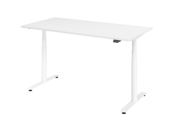Hammerbacher bureau assis-debout électrique 160x80cm blanc/blanc, VXDLR16/W/W