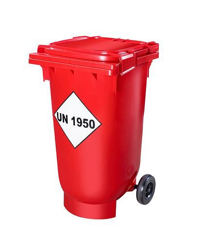 Conteneur de transport et de collecte DENIOS pour bombes aérosols vides, 200 litres, 271-768