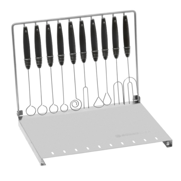 Schneider "Profi" set de fourchettes à praliné, 10 pièces, dans une boîte en plastique, orange, avec cintre en inox, 199034