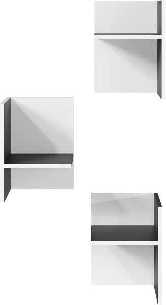 Inserts de compartiment GERMANIA GW-PASADENA 3er 4284, graphite/blanc, 4284-569