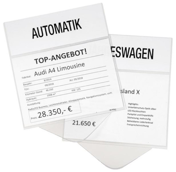 Prix Eichner et présentoir publicitaire pour format paysage DIN A4, 1 UE : 5 pièces, 9219-01079