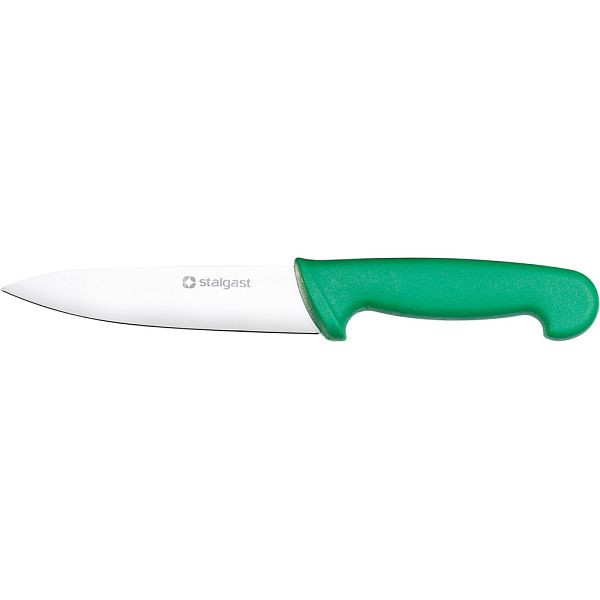 Couteau de cuisine Stalgast, HACCP, manche vert, lame inox 22 cm, MS0922210