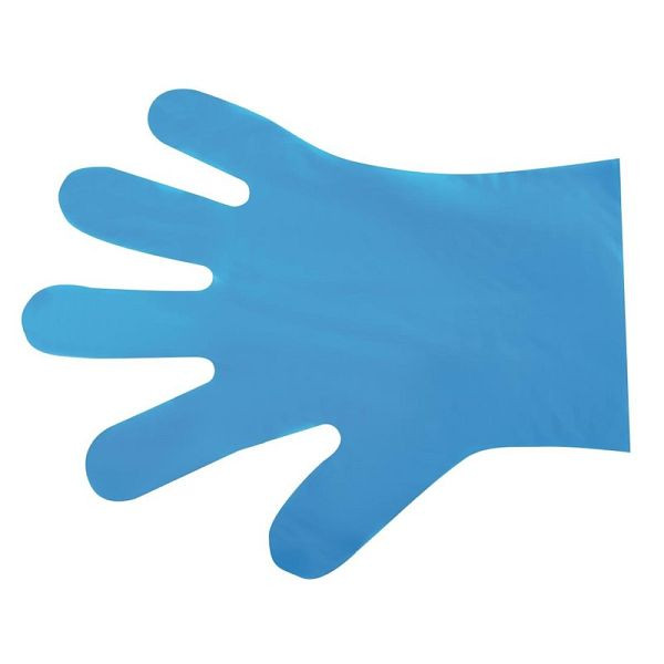 Gants de préparation alimentaire compostables Vegware bleu moyen (paquet de 2400 pièces), FD389