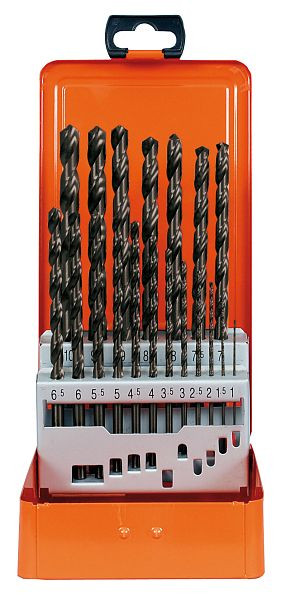 Cassette métallique Projahn DIN 340 HSS-G ECO 19 pièces 1-10 / 0,5 mm, 60831