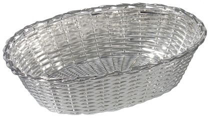 Panier Contacto 25,5 x 16,5 cm, ovale, argenté, 4402/270
