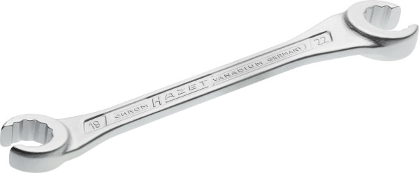Clé polygonale double Hazet, ouverte, profil extérieur double hexagonal, 19 x 22 mm, 612-19X22