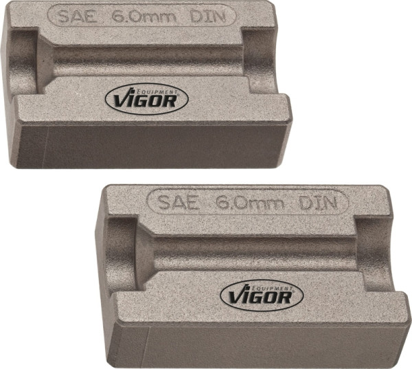 VIGOR paire de mors de serrage, 6 mm, V2552