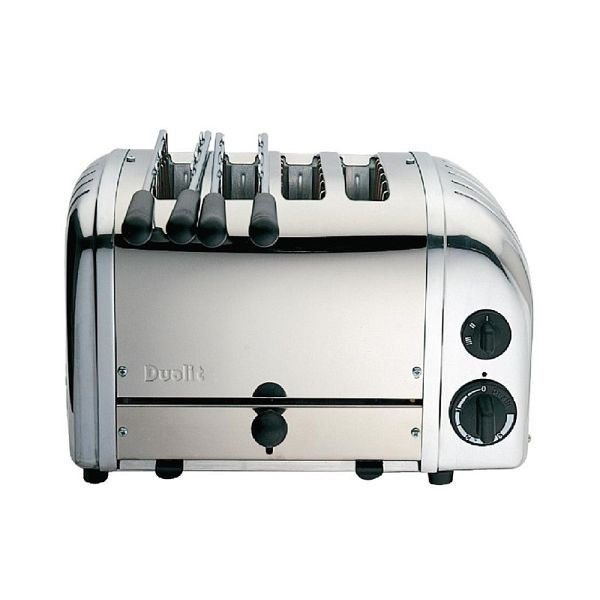 Grille-pain combiné Dualit 42174 inox 4 fentes, L139
