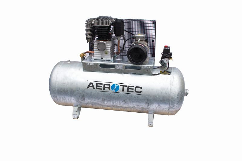 AEROTEC N59-270 Z PRO horizontal - Compresseur galvanisé 400 volts lubrifié à l'huile, 2005322