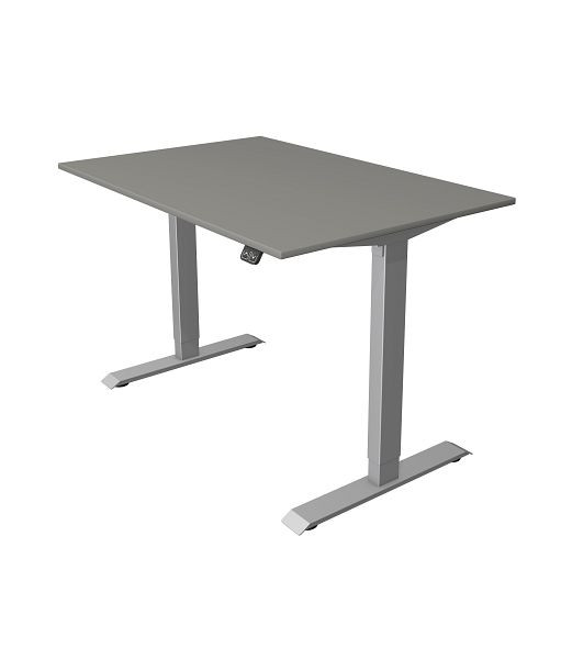 Table compacte Kerkmann L 1200 x P 800 mm, réglable en hauteur électriquement de 740 à 1230 mm, graphite, 10226812