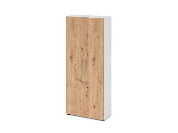 Armoire Hammerbacher 5OH 34, profondeur 6 cm BM blanc/chêne noueux, V4100/W/R/BM