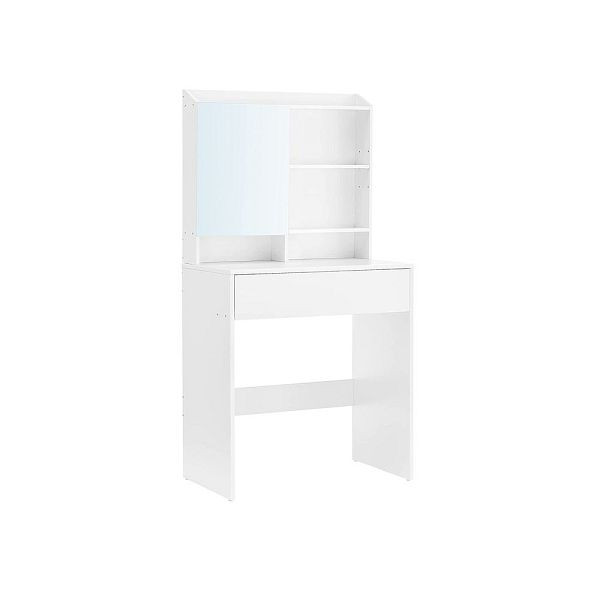 VASAGLE coiffeuse avec miroir blanc, RDT118W01
