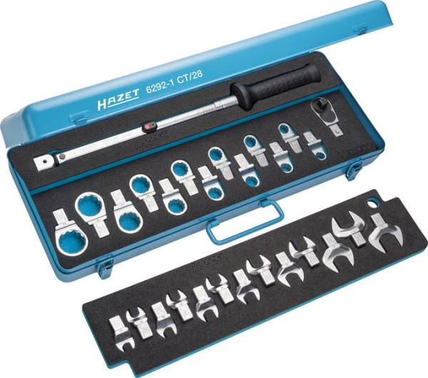 Jeu d'outils dynamométriques HAZET, carré 14 x 18 mm, nombre d'outils : 28, 6292-1CT/28