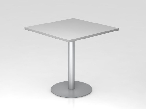 Table de réunion Hammerbacher 80x80cm gris/argent, structure argentée, VSTF88/5/S