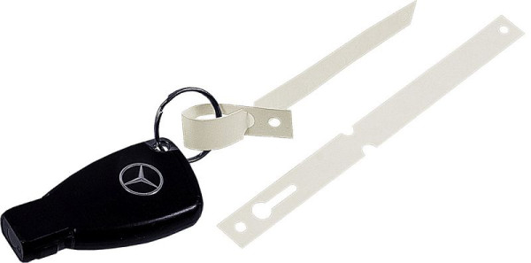 Porte-clés Eichner en Tyvek, blanc, UE : 1000 pièces, 9219-00813
