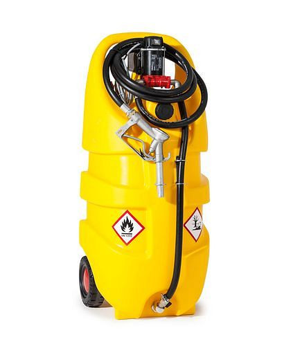 Système de réservoir mobile DENIOS type Caddy pour diesel, 110 litres, avec pompe électrique 12 V, 252-256