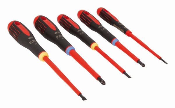 Jeu de tournevis Bahco Ergo™, isolés, 5 pièces, à fente+PZ, BE-9882S