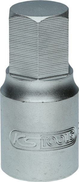 KS Tools Douille pour embout de service d'huile 3/8", vis à douille hexagonale de 14 mm, 150.9127