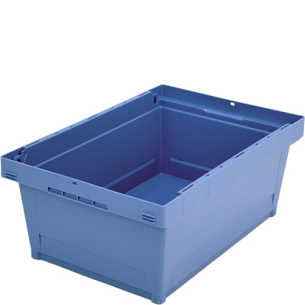 BITO conteneur réutilisable MB sans accessoires/marchandises dangereuses /MB 64221R 600x400x223 bleu pigeon, fond nervuré, C0401-0030