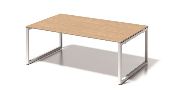 Poste de travail de direction/table de conférence Bisley Cito, cadre en O fixe en hauteur 730 mm, H 19 x L 2000 x P 1200 mm, érable/blanc signalisation, DOF2012MP396