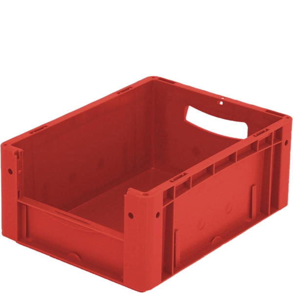 BITO Euro bac gerbable XL Set /XL 43174 400x300x170 rouge, ouverture pour retrait d'étiquette sur le devant, C0290-0031