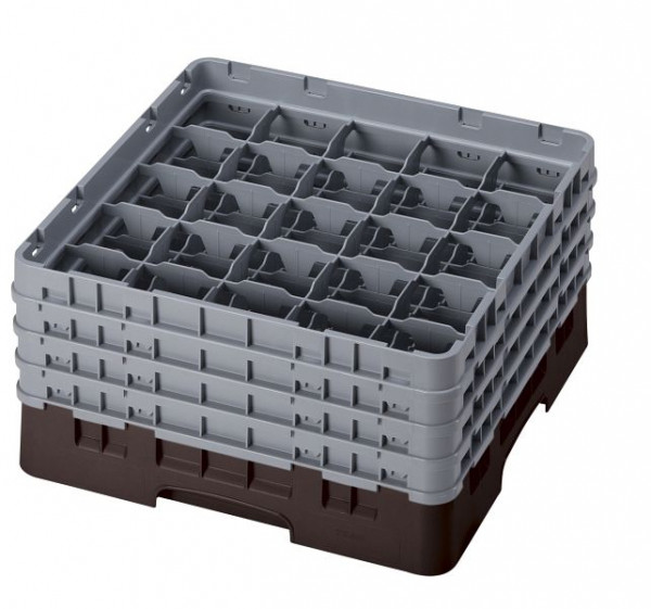 Panier de lavage Cambro 25 compartiments Camrack® 21,5 cm Marron, lot de 2, 25S800167