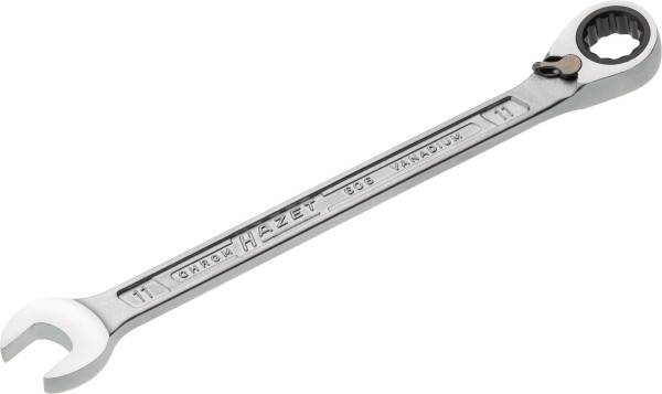 Clé mixte à cliquet Hazet, profil de traction double hexagonal externe, 11 mm, 606-11