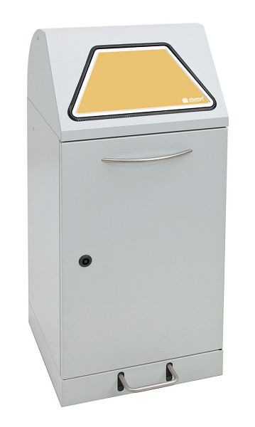 tri des déchets contondants Modul-Vario 60, gris clair, système ProSlide, 60 litres, levier à pédale, 625-060-1-1-735