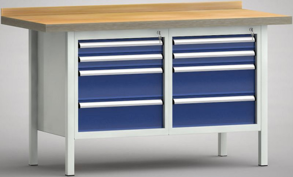 Etabli standard KLW - 1500 x 700 x 840 mm L x P x H, WS177N-1500M40-E7035