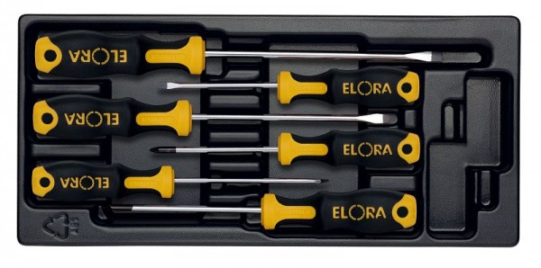 Kit tournevis à 2 composants ELORA QUATROLIT®, 6 pièces, MS-39, 0000539001000