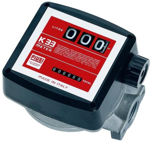 Compteur mécanique ZUWA K33 pour diesel/fioul, débit maximal 20-120 l/min, pression de service maximale 10 bar, P55000A