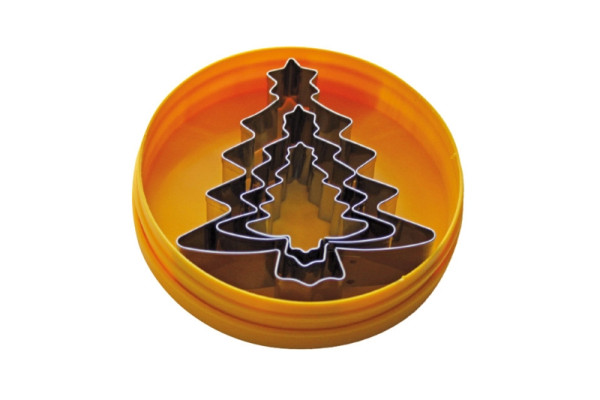 Set d'emporte-pièces décoratifs Schneider "Sapins", 3 pièces, acier inoxydable, 199179