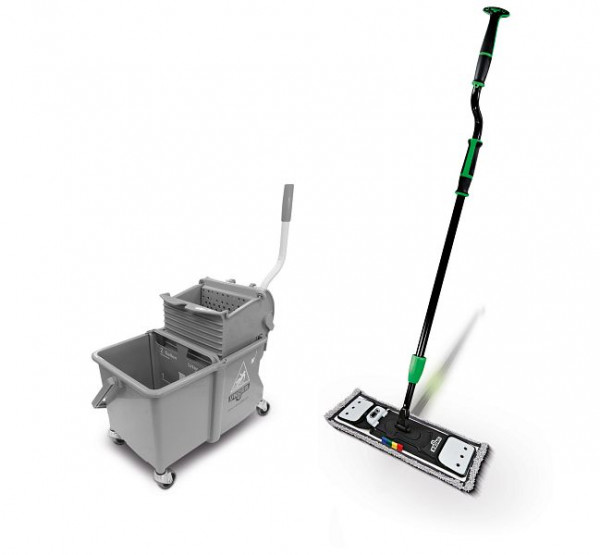 UNGER erGO! kit de démarrage pour vadrouille à plat propre, FAKT8