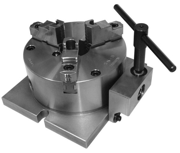 Mandrin de tour rotatif MACK à 3 mors avec renvoi d'angle