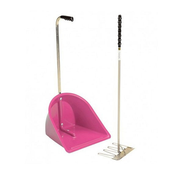 Growi stable majordome long (pelle et râteau), couleur : rose, 10061039