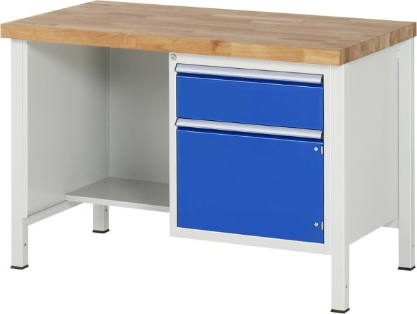 Etabli RAU réglable en hauteur 8455A2, L1250xP700xH840-1040mm, 1x tiroir à extension complète, 1xporte, 13-8455A2-127B4H.11