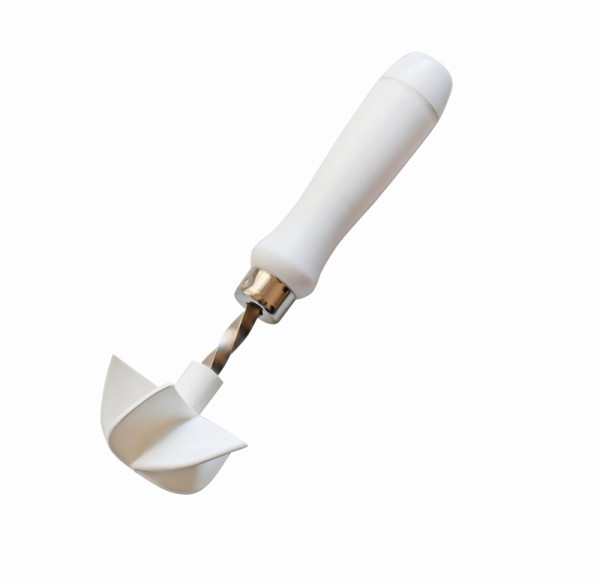 Schneider Kaiser Poussoir à rouleaux Poignée en plastique PP blanc, tampon poussoir blanc en PE, 191095