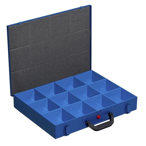 Allit EuroPlus Pro >M< mallette professionnelle en métal pour petites pièces 44H-12, couleur : bleu, poids : 3,3 grammes, 454121