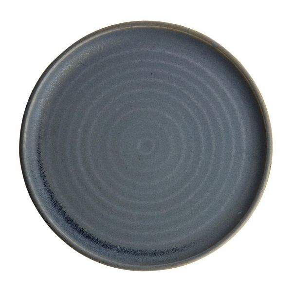 Assiette ronde en toile OLYMPIA avec bord étroit, bleu granit 26,5 cm, UE: 6 pièces, FA303