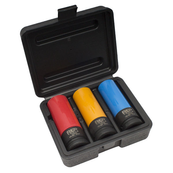 RepTools Boulons de roue 1/2" Inserts d'écrous de roue pour jantes en aluminium 17 19 21 mm, XXL-117910