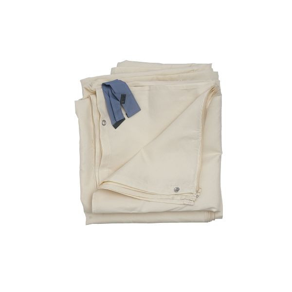 Mendler lot de 4 parois latérales pour pergola Cadiz, pavillon de rechange paroi latérale 4x4m, polyester, crème, 77119