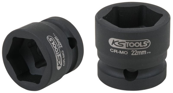 KS Tools Douille à chocs hexagonale 1/2", extra courte, 22,0 mm, 515.0071