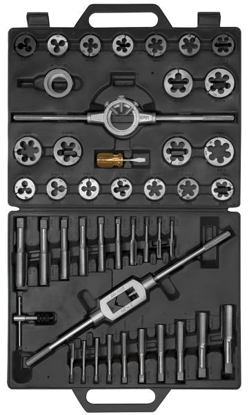 Jeu de filetages SW-Stahl, pouces, 1/4"-1", 45 pièces, 82250L-INCH