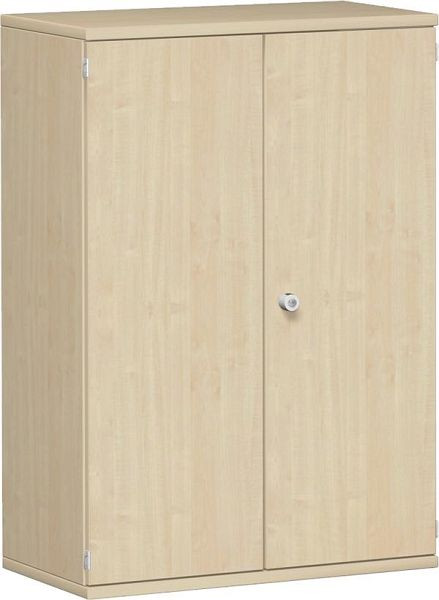 geramöbel armoire à portes battantes 2 étagères décoratives, verrouillable, 800x425x1152, érable/érable, N-10D308-AA